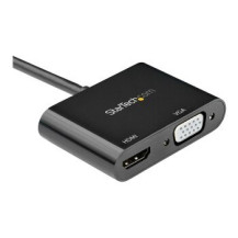 StarTech.com Adattatore DisplayPort a HDMI e VGA - 4K 60Hz - DisplayPort - HDMI + VGA (D-Sub) - Maschio - Femmina - Dritto - Dri