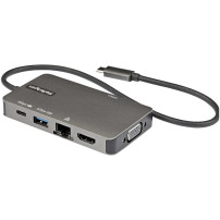 StarTech.com adattatore USB-C Multiport Adapter - USB-C su 4K a 30Hz HDMI o 1080p VGA - Tipo USB-Mini Dock C con pass-through di