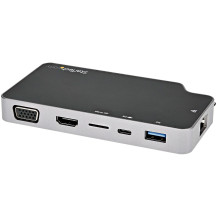 StarTech.com USB-C Multiport Adapter - USB-C a 4K HDMI o VGA con Power Delivery di pass-through da 100W, Hub USB 2-porta a 10Gbi