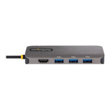 StarTech.com Adattatore multiporta USB C, video HDMI 4K 60Hz, hub USB-A 3.2 a 3 porte 5 Gbps, Power Delivery Pass-Through 100 W,