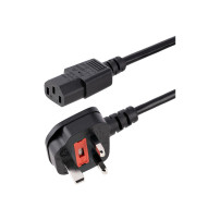 StarTech.com 1 m PC cavo elettrico UK, da BS 1363 a C13, 18AWG, cavo per apparecchiature non termiche - Cavo elettrico - BS 1363