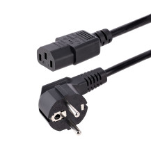 StarTech.com 1 m cavo elettrico C13, EU Schuko a C13, 10A 250V, cavo di rete - Cavo elettrico - CEE 7/7 (S) power