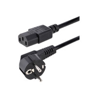StarTech.com 1 m cavo elettrico C13, EU Schuko a C13, 10A 250V, cavo di rete - Cavo elettrico - CEE 7/7 (S) power