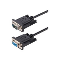 StarTech.com Cavo seriale RS232 da 3 m, cavo seriale incrociato con schermatura Al-Mylar, cavo seriale DB9 da porta COM femmina