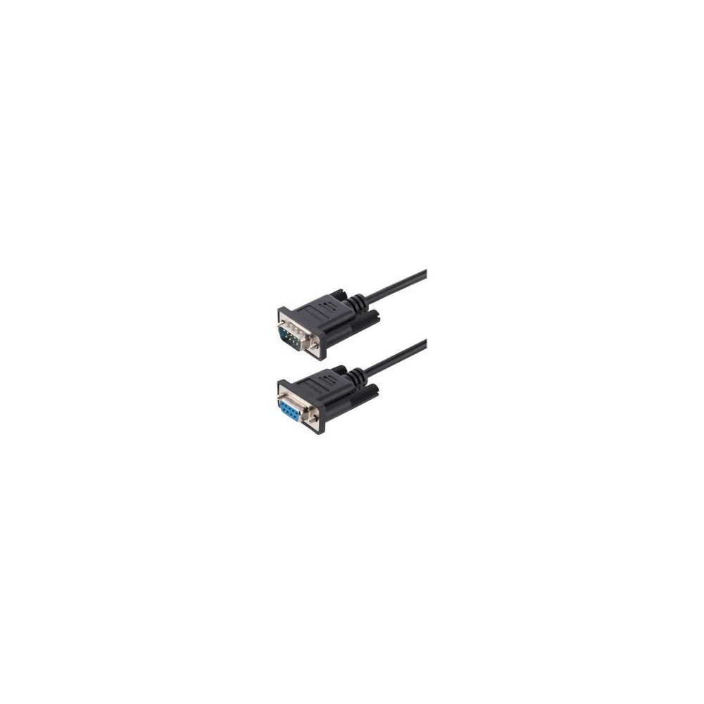 StarTech.com Cavo seriale RS232 da 3 m, cavo seriale incrociato con schermatura Al-Mylar, cavo seriale DB9 da porta COM femmina