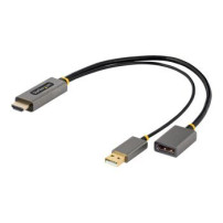 StarTech.com Adattatore HDMI a DisplayPort da 30 cm, Cavo adattatore da sorgente HDMI 4K 60 Hz attivo a monitor DP, alimentato t