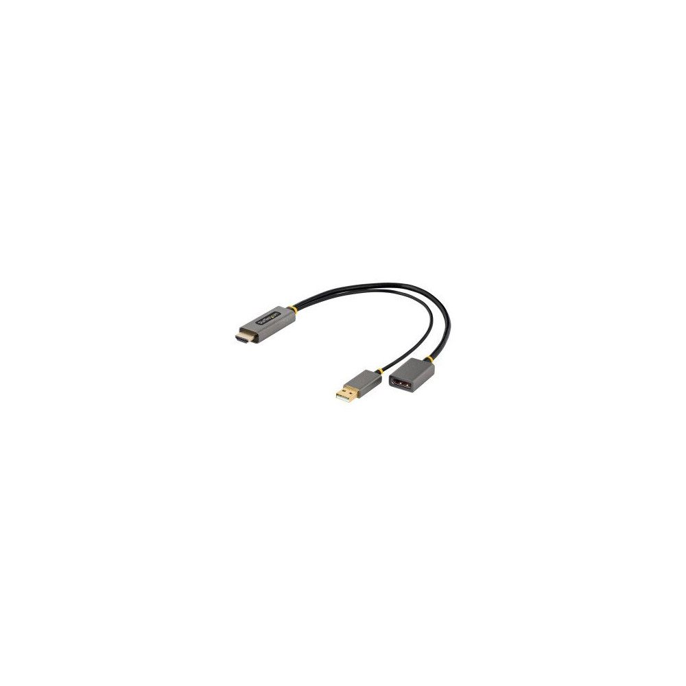StarTech.com Adattatore HDMI a DisplayPort da 30 cm, Cavo adattatore da sorgente HDMI 4K 60 Hz attivo a monitor DP, alimentato t