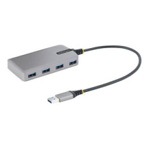 StarTech.com Hub USB a 4 porte, USB 3.0 5 Gbps, alimentato tramite bus, Hub da USB-A a 4x USB-A con ingresso alimentazione ausil