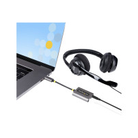 StarTech.com USB-C Divisore di Testina, Adattatore per Due Set di Caschi USB Tipo C con Input Microfono, Adattatore da USB C a 3