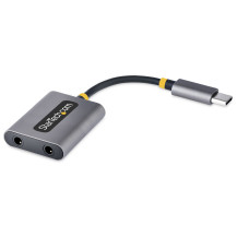 StarTech.com USB-C Divisore di Testina, Adattatore per Due Set di Caschi USB Tipo C con Input Microfono, Adattatore da USB C a 3