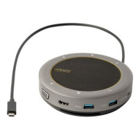 StarTech.com Mini dock per altoparlanti da conferenza USB-C, Altoparlante portatile per sala riunioni e adattatore multiporta, D