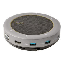 StarTech.com Mini dock per altoparlanti da conferenza USB-C, Altoparlante portatile per sala riunioni e adattatore multiporta, D