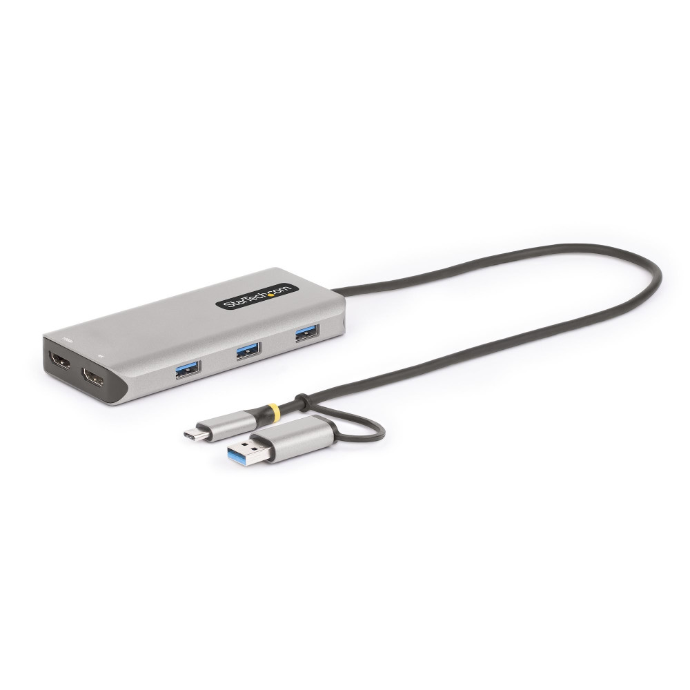 StarTech.com Adattatore multiport USB-A &amp; USB-C, 2x HDMI (4K/1080p)