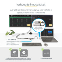 StarTech.com Adattatore multiport USB-A &amp; USB-C, 2x HDMI (4K/1080p)