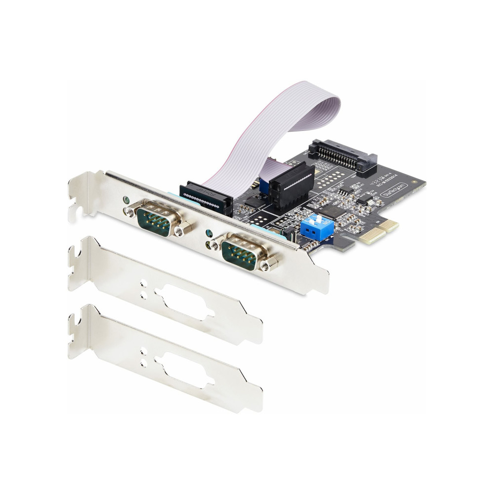 StarTech.com 2-Port Seriale PCIe Scheda, RS232/RS422/RS485