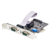 StarTech.com 2-Port Seriale PCIe Scheda, RS232/RS422/RS485