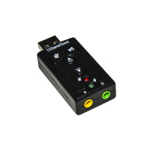 SCHEDA AUDIO USB 2.0 BK PER WINDOWS 10/8/7/VISTA/XP/MAC/LIN