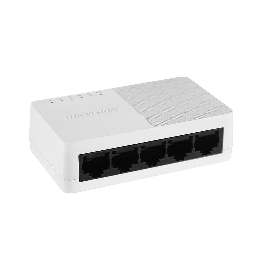 HIKVISION DS-3E0105D-O - DESKTOP SWITCH 5 PT 10/100 RJ45 CASE PLASTICA HIKDS-3E0105D-O