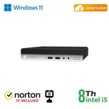 ULTRA MINI PC HP RINOVO REFURBISHED DM 400 G4 RN65522382 i5-8x00T 8GB SSD 256GB W11P WEB + CLOUD 20GB + NORTON RN65522382 HP REF