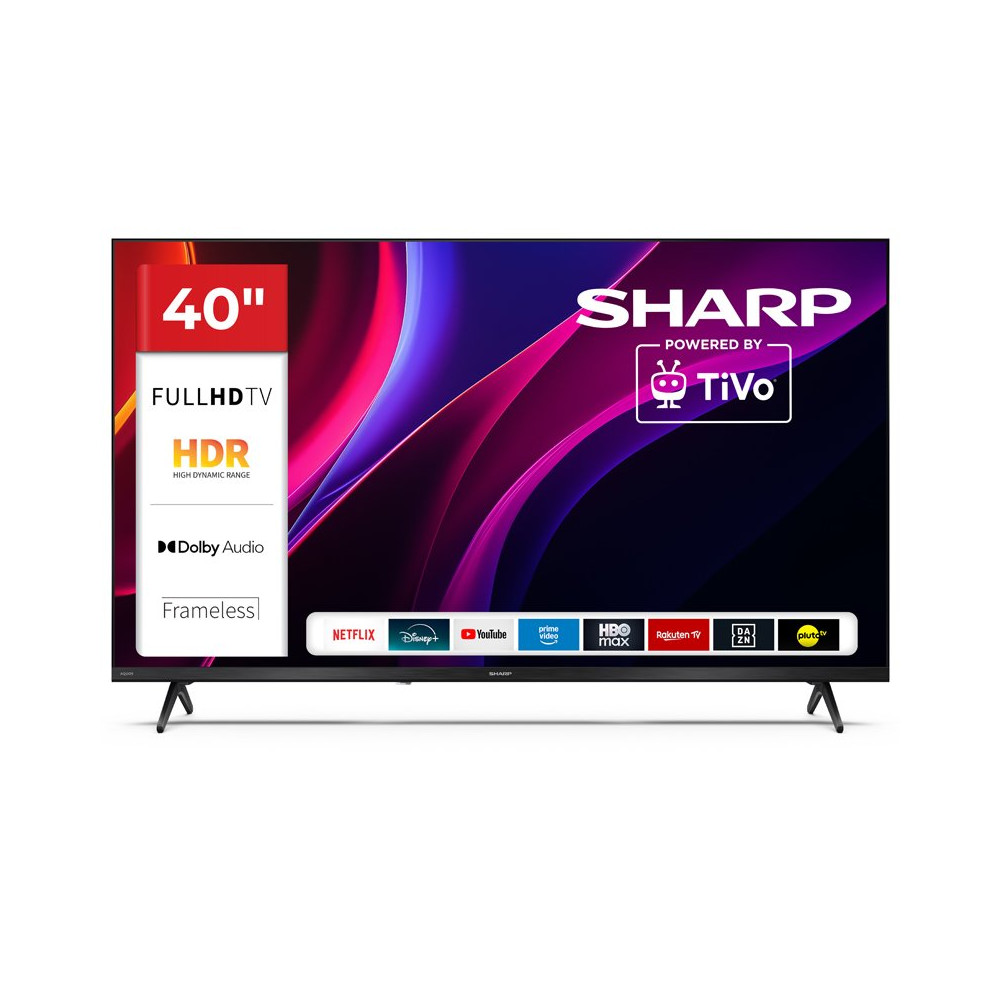 SHARP 40HE2245E - 40"" LED FHD -  FRAMELESS - COMP. TV SAT - AUDIO DOLBY DIGITAL+ / DTS HD - CHROMECAST - BLACK - IT SHA40HE2245