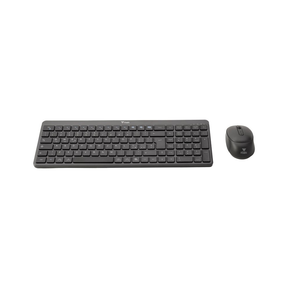 itek DEC WS01 tastiera Mouse incluso Universale RF senza fili + Bluetooth QWERTY Inglese, Italiano Nero, Grigio