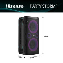 Hisense Party Storm 1 Altoparlante da festa Nero 300 W