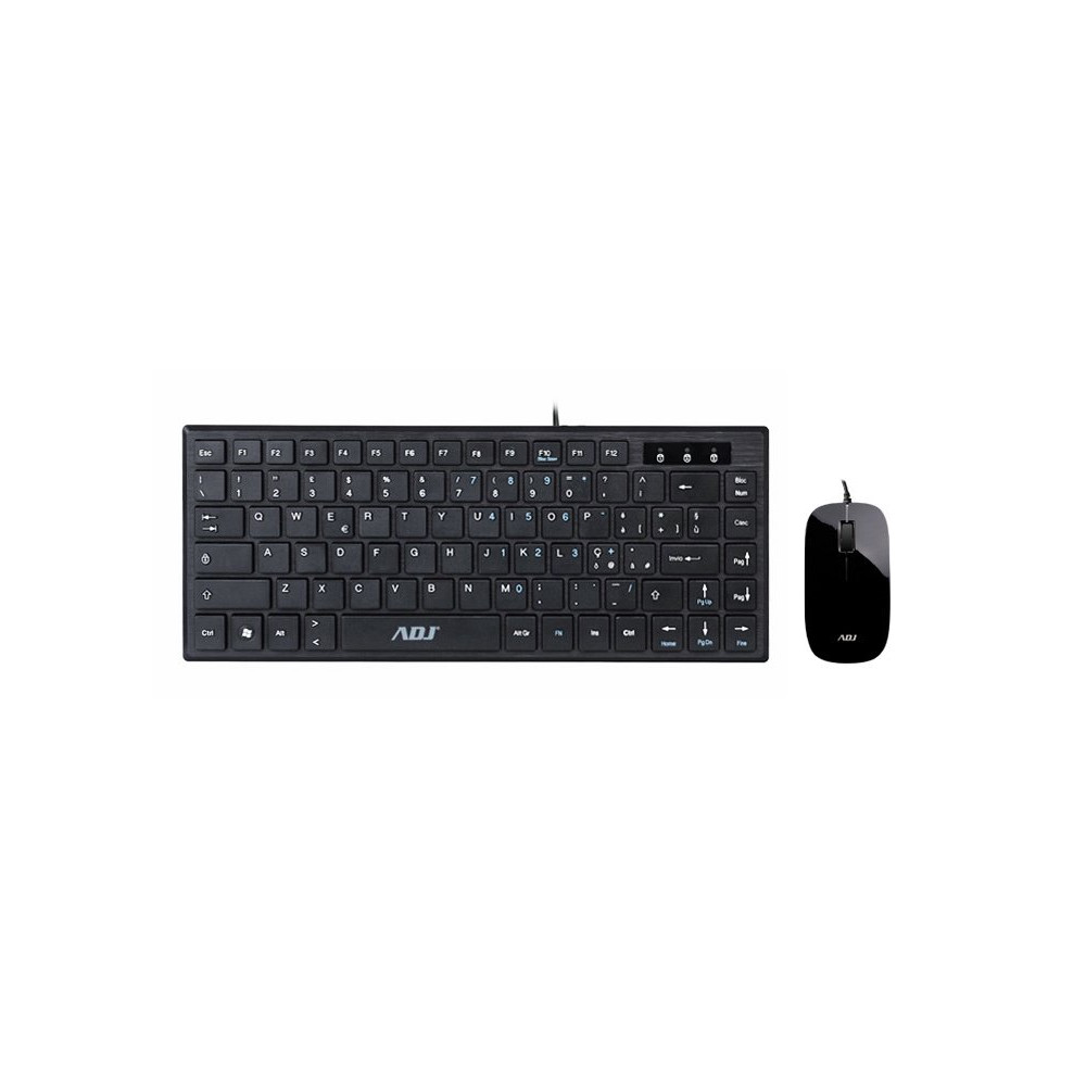 TASTIERA/MOUSE KIT USB MINI KT302BK 1000DPI 83TASTI OTTIC PLUG&PLAY ADJ