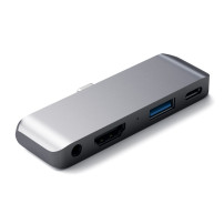 HUB DOCK TYPE C MULTIPORT SPACEGRAY HDMI4K-1USBC-1USB3-JACK