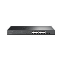 SWITCH TP-LINK SG2218P - 18-Port Gigabit Smart Switch with 16-Port PoE+, 16× Gigabit RJ45 Ports, 2× Gigabit SFP Slots