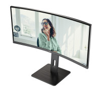 MONITOR AOC LED 34" Wide CURVED CU34P3CV VA 3440x1440 1ms 300cd/mq 50.000.000:1 2x5W MM Reg.H HDMI DP USB-C Docking