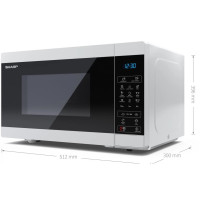 FORNO MICROONDE DIGITALE SHARP ITALIA - 28LT 1100 WATT GRILL WHITE