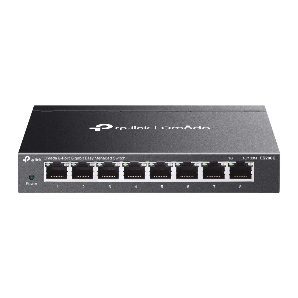 SWITCH TP-LINK OMADA ES208G 8P LAN GIGABIT DESKTOP 10/100/1000Mbps RJ45 Desktop Easy Managed Switch