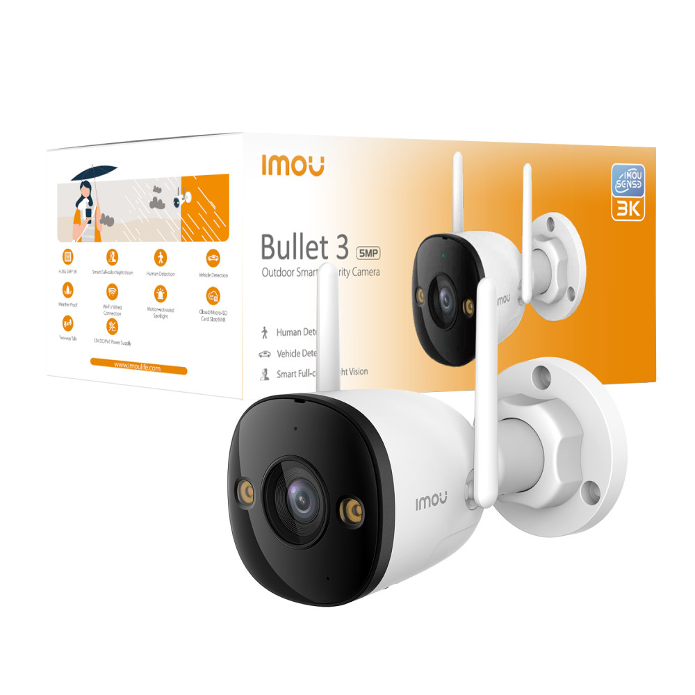 CAMERA BULLET 3K 5MP 2.8MM/IR/IP67/MSD/FC/WIFI6/FARETTO