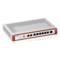 FIREWALL ZYXEL USGFlex Security Gateway 100HP VPN: 50IPSec/L2TP, 25 SSL WAN, 7xLAN 1xPoE 30W, Desktop Fanless, fino a 25 utenti