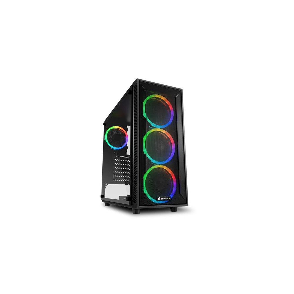 SHARKOON CASE TG4M RGB ATX VETRO TEMPERATO 6 SLOT ESPANSIONE, 3X120MM FAN FRONT, 1X120MM FAN REAR