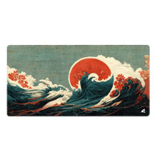 SHARKOON SKILLER SGP40 D2 MOUSEPAD TAPPETINO GAMING 1000 x 500 x 3  MM  ONDA BLU/VERDE