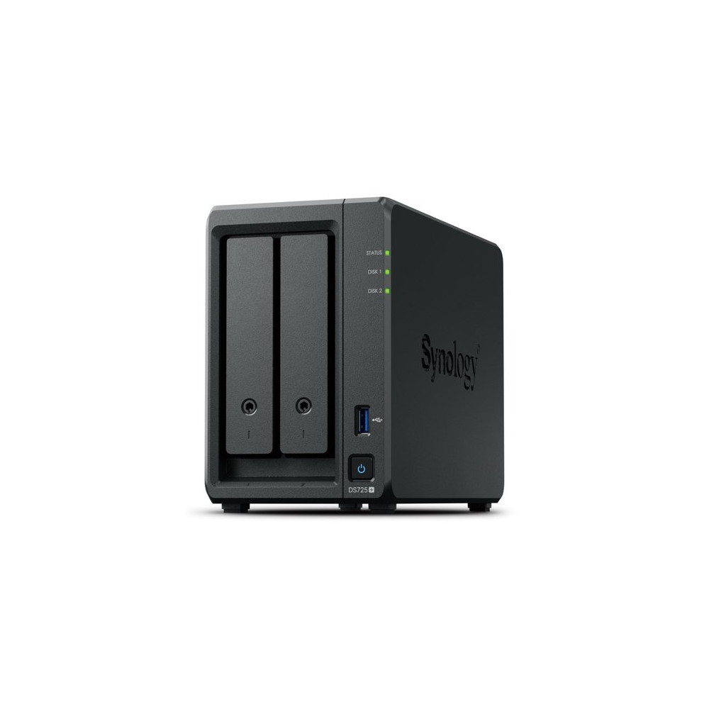 SYNOLOGY NAS TOWER 2X SATA, 2X NVME, MAX 40 CAM, RYZEN R1600, 4GB ECC, 2.5GBE, USB, ESATA,  compatibilit solo con i dischi synol