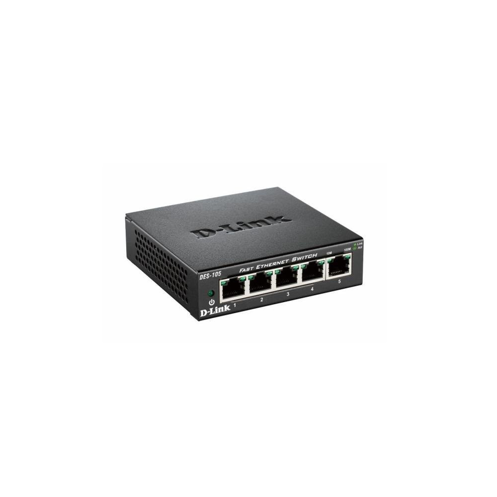 D-LINK SWITCH 5 PORTE 10/100 CASE METALLICO