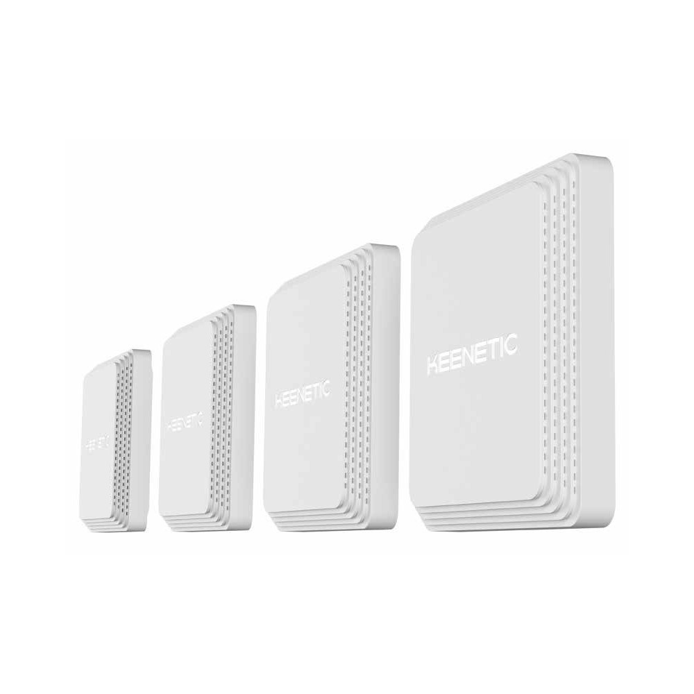 KEENETIC VOYAGER PRO (KN-3510), ACCESS POINT WI-FI AX1800, MESH,  2 PORTE 1GBPS, POE, MENU MULTI LINGUA, 4-PACK