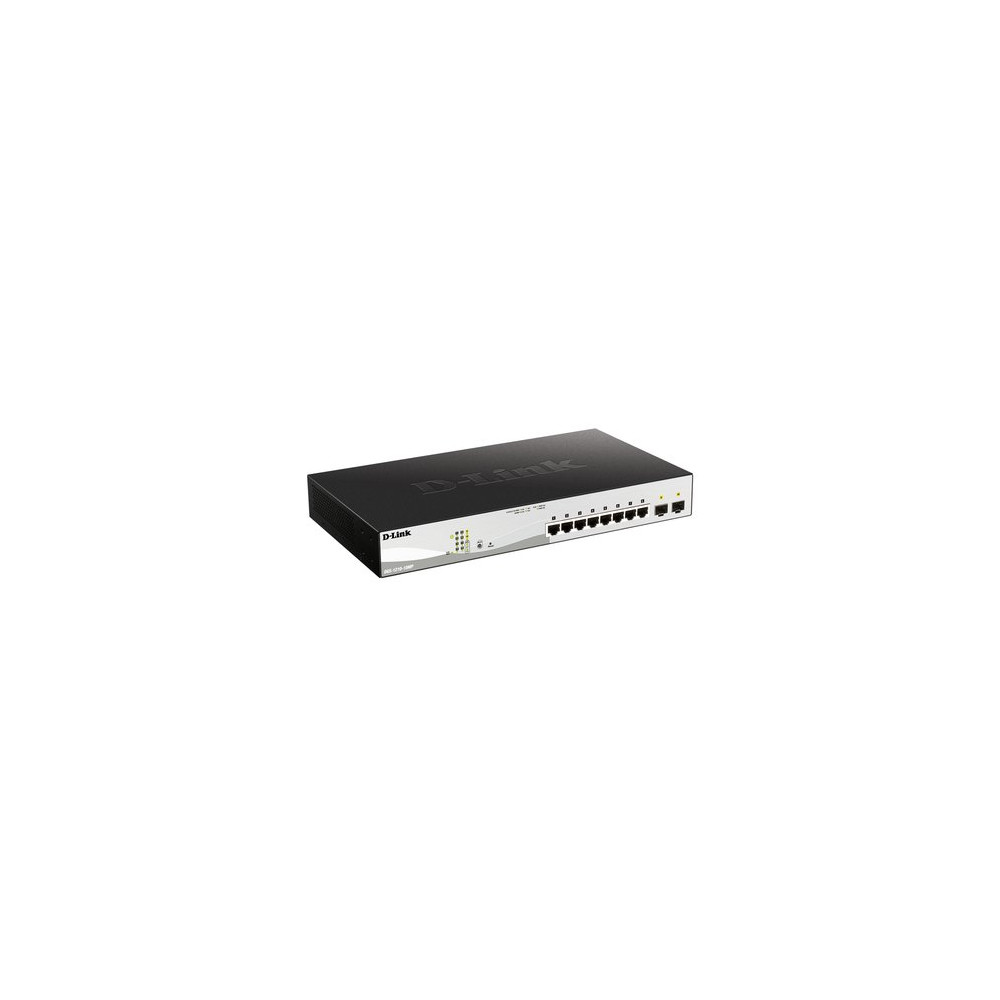 D-LINK SMART SWITCH 8 PORTE GIGABIT POE + 2 SFP