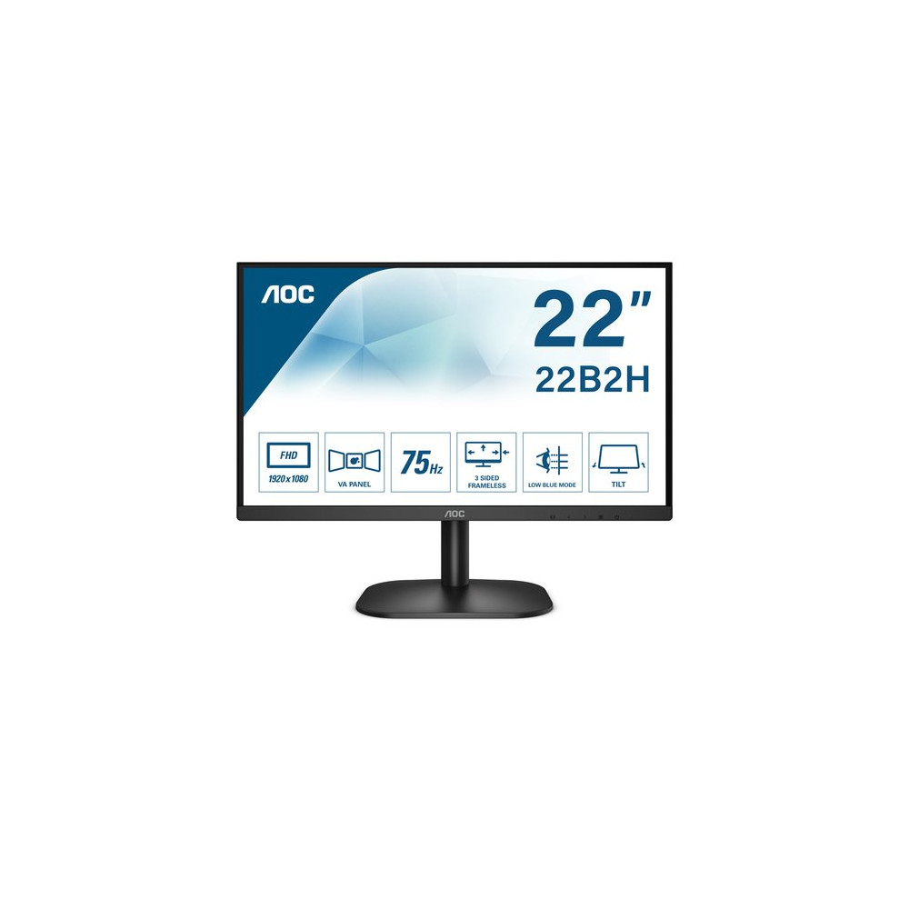 AOC MONITOR 21,5 LED VA 16:9 FHD 4MS 200 CDM, VGA/HDMI