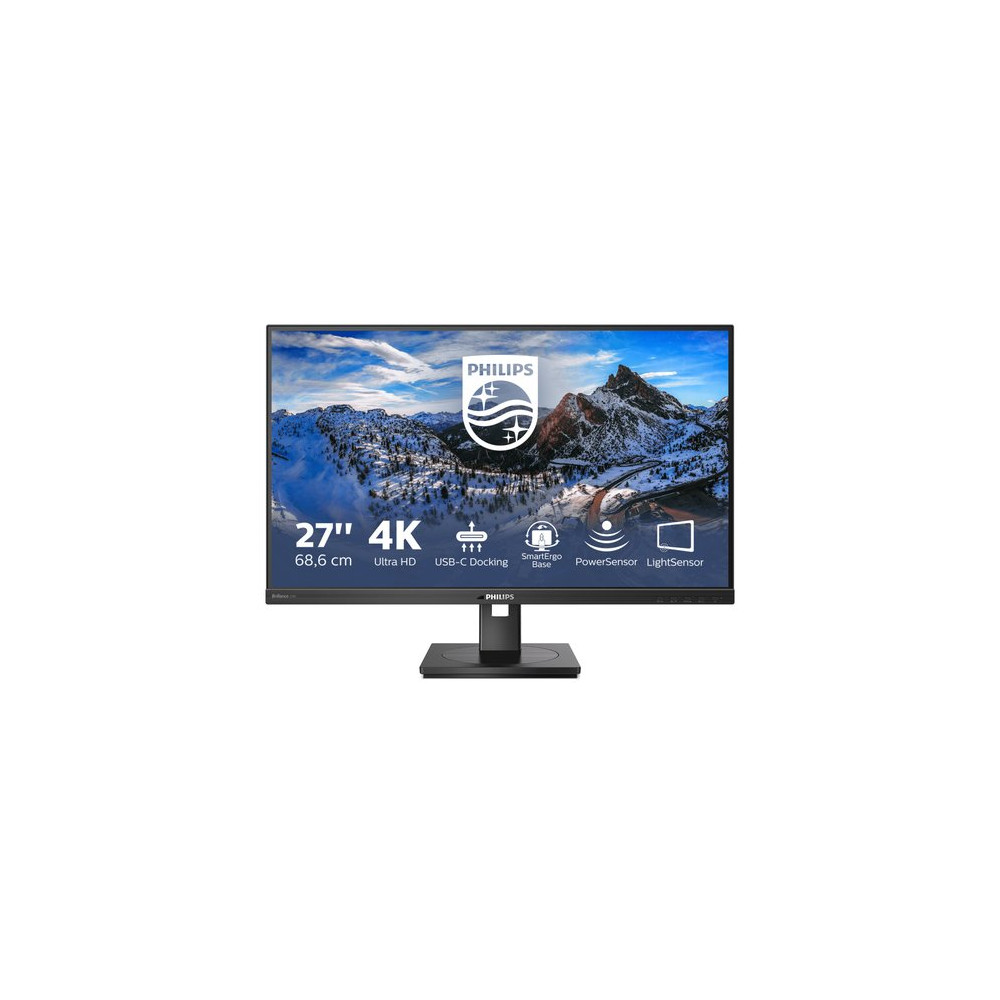 PHILIPS MONITOR 27 LED IPS 16:9 4K UHD 350 CDM, USB-C 90 w, HUB RJ45, PIVOT, DP/HDMI, MULTIMEDIALE