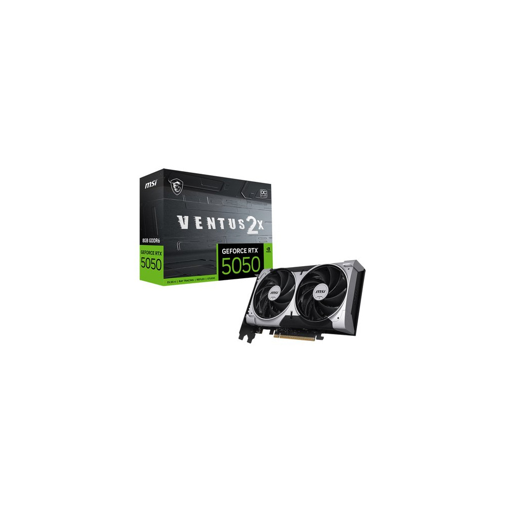 MSI VGA GEFORCE RTX 5050, RTX 5050 8G VENTUS 2X OC, 8GB GDDR6, HDMI/DP*3, ATX, DUAL FAN, OC