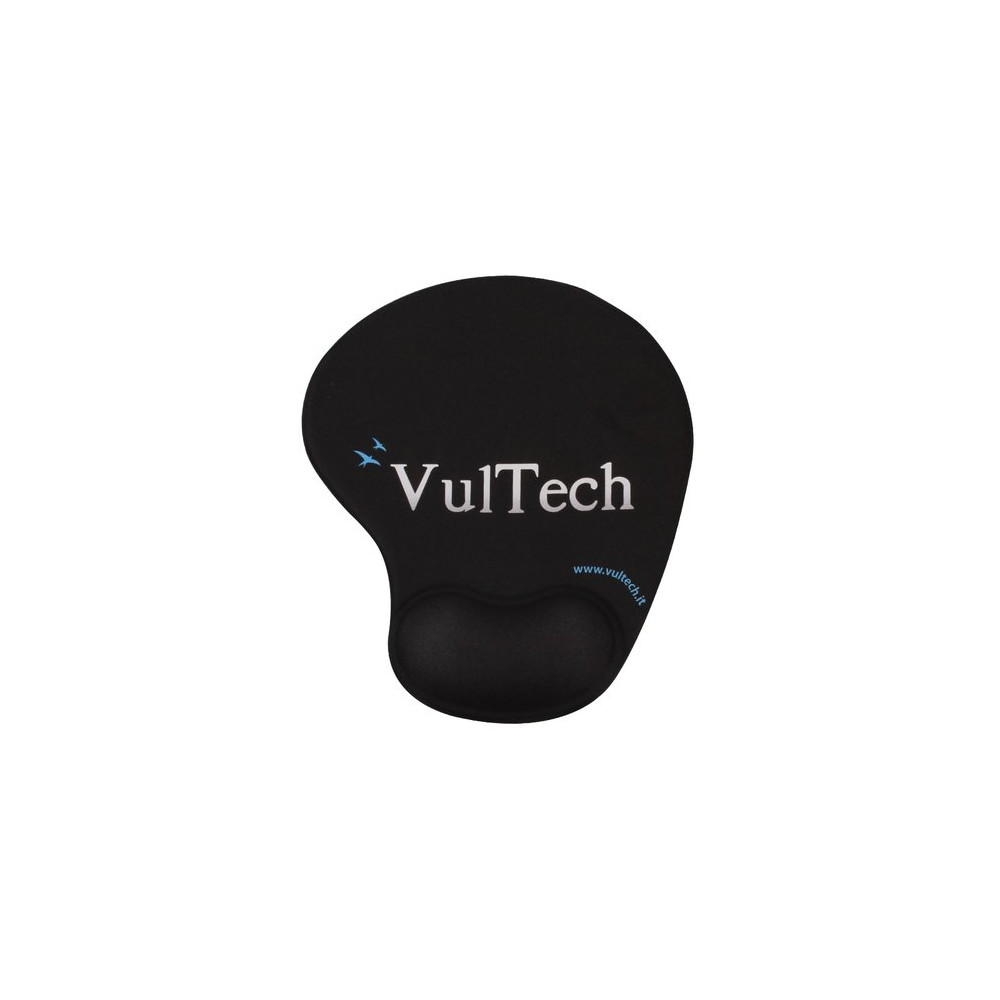 VULTECH MOUSEPAD TAPPETINO PER MOUSE ERGONOMICO MP-02N NERO CON GEL