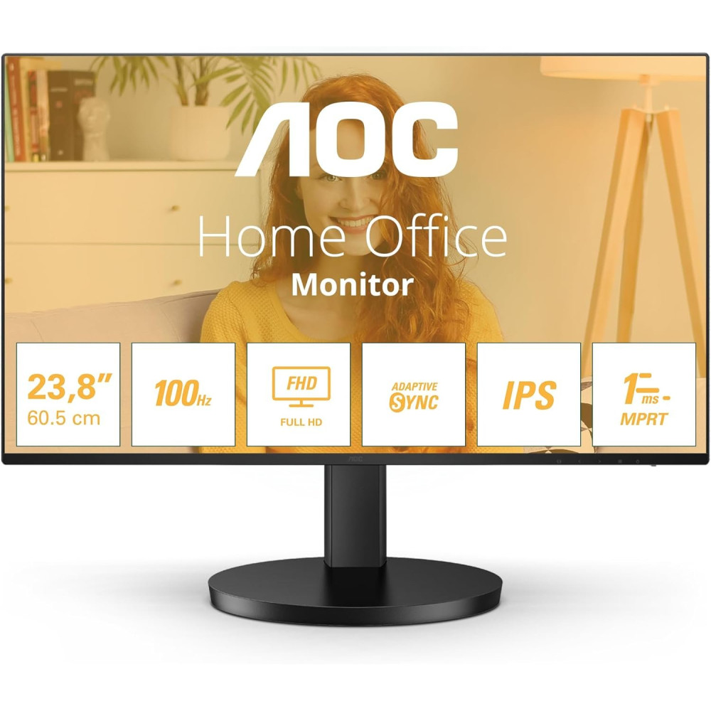 AOC MONITOR 23,8 LED IPS FHD 16:9 1MS 250 CDM 100hz, VGA/HDMI, MULTIMEDIALE