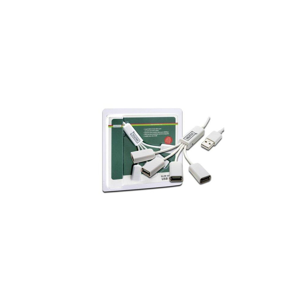 HUB USB DIGITUS 4 PORTE CON CAVI SINGOLI FEMMINA A CODA