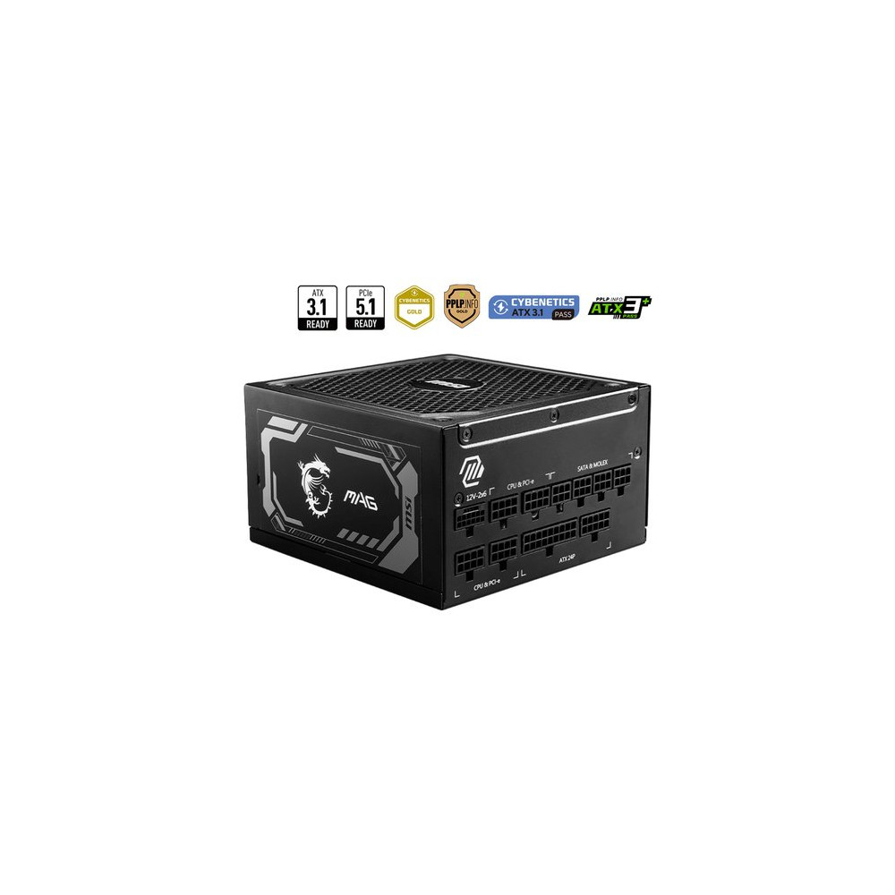 MSI ALIMENTATORE MAG, EU, 1250W, FULLY-MODULAR, 80 PLUS GOLD, 7A GARANZIA