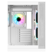 CASE ITEK TOWER "DARK CAVE DS" Gaming Tower 2*USB3,1*USB-C 3*12cm fan ARGB, Side & Front Panel Temp Glass, BIANCO-  ITGCADCDSW