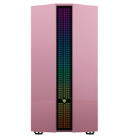 CASE ITEK MICRO ATX "LIFLIG P41" GAMING MINI TOWER  2*USB3, 12cm fan ARGB, Trasp Wind - PINK EDITION -  ITGCALLP41
