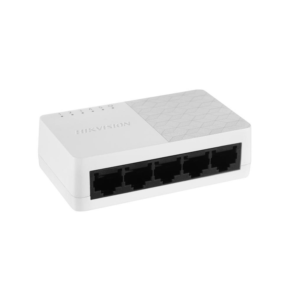 HIKVISION SWITCH 5 PORT GIGABIT UNMANAGED DESKTOP SWITCH 5 GIGABIT RJ45 PORTS, DESKTOP PLASTIC SWITC